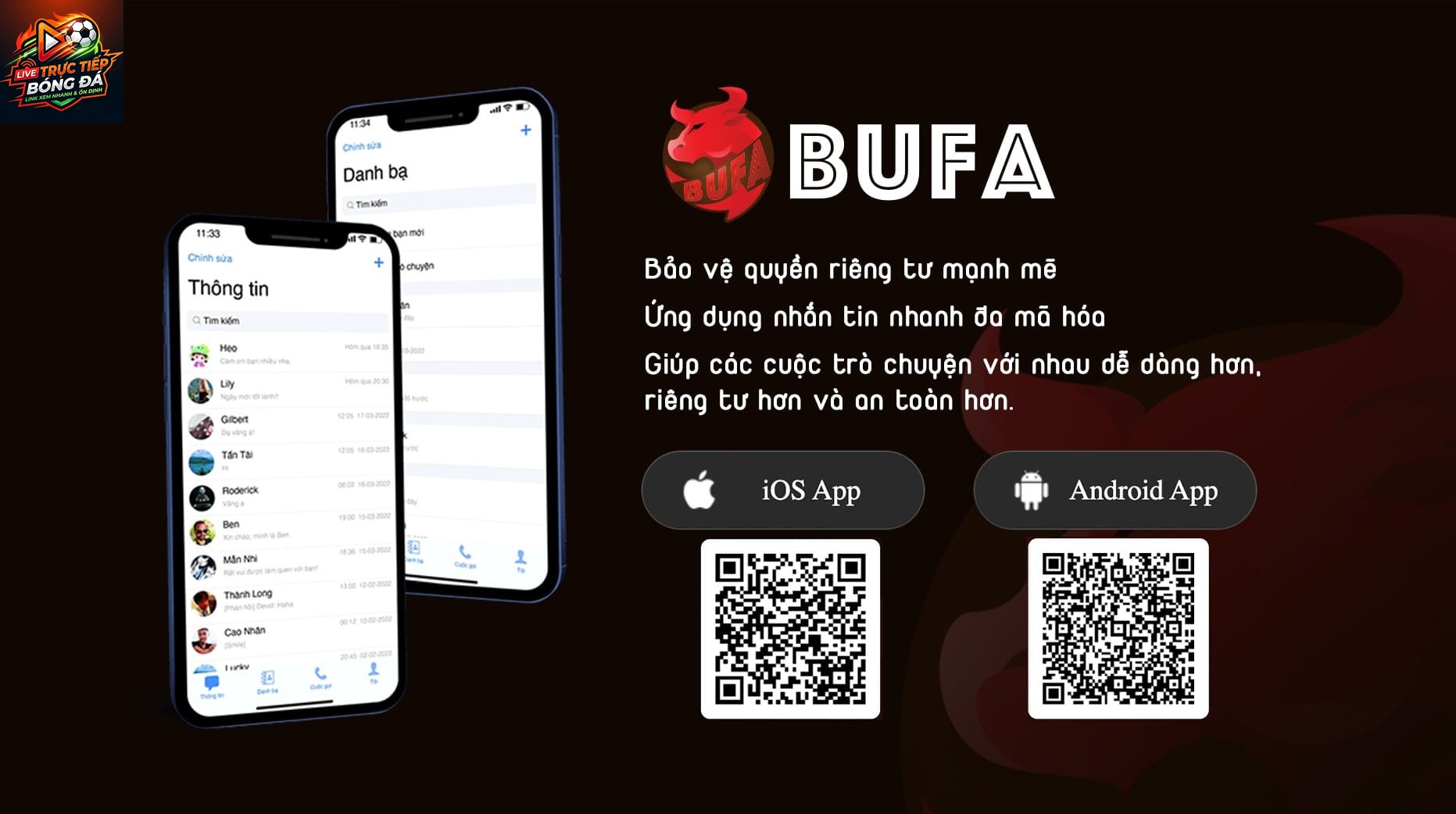 Ứng dụng Bufa Chat dành riêng cho dân soi kèo bóng đá